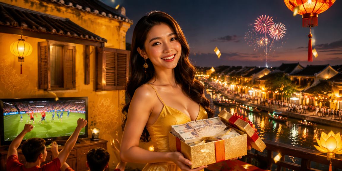 Không khí chợ đêm Hội An kết hợp trải nghiệm betting và xổ số trực tuyến về đêm