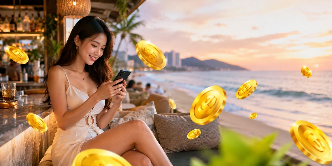 Người dùng tại Vũng Tàu nạp tiền nhận thưởng bên bờ biển qua vnjpclub